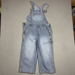 Gap Denim Jean Bib Overalls Womens Medium Blue 21" Inseam